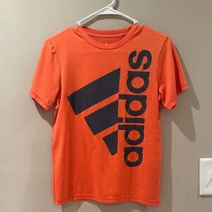 Adidas Kids Bold Orange Tee with Black Logo
